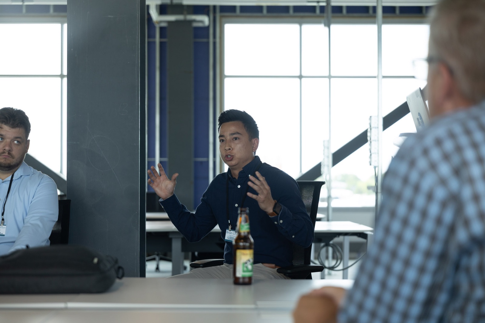 Brian Chan speaking to attendees during the Great Lakes Technology Corridor founding event.